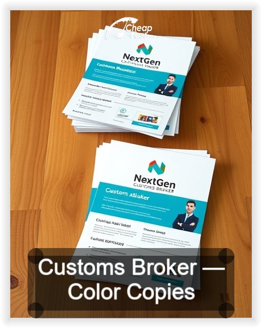 Customs Broker business card design sample