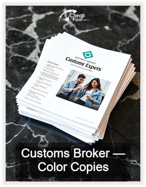 Customs Broker business card design sample