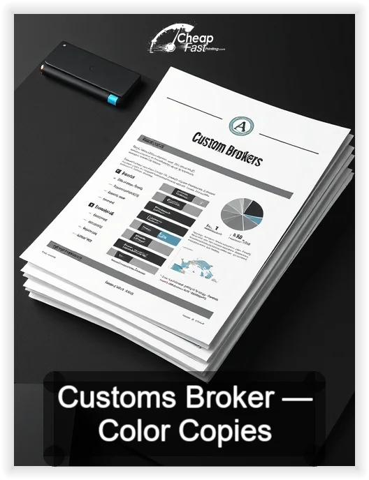 Customs Broker business card design sample