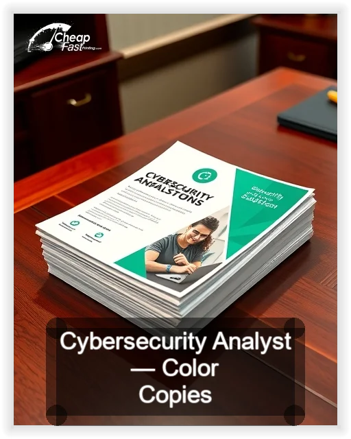 Cybersecurity Analyst business card design sample