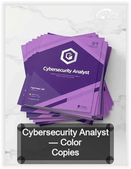 Cybersecurity Analyst business card design sample