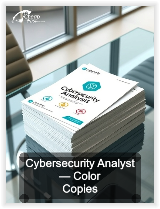 Cybersecurity Analyst business card design sample