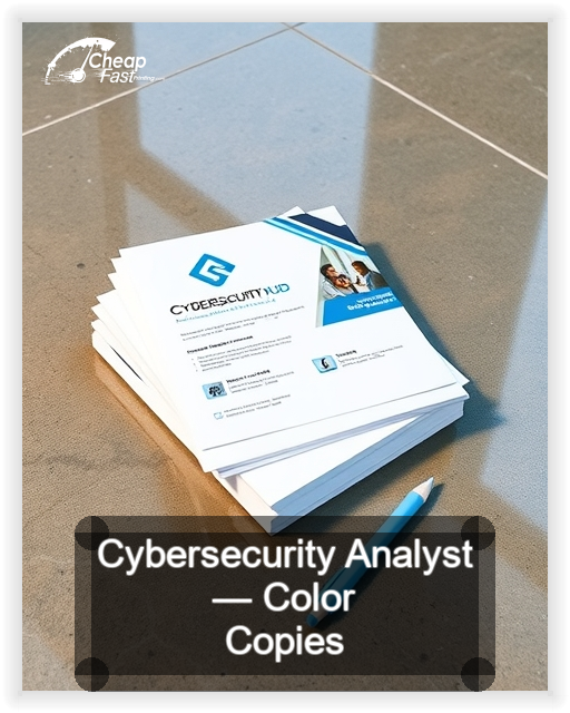 Cybersecurity Analyst business card design sample