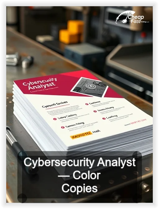 Cybersecurity Analyst business card design sample