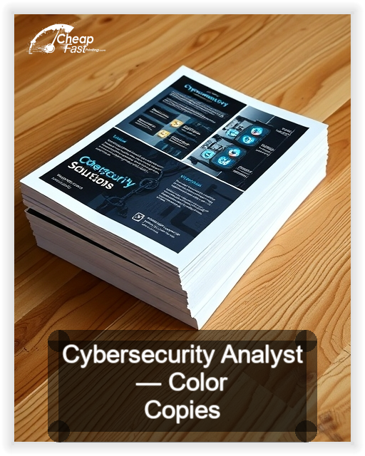 Cybersecurity Analyst business card design sample