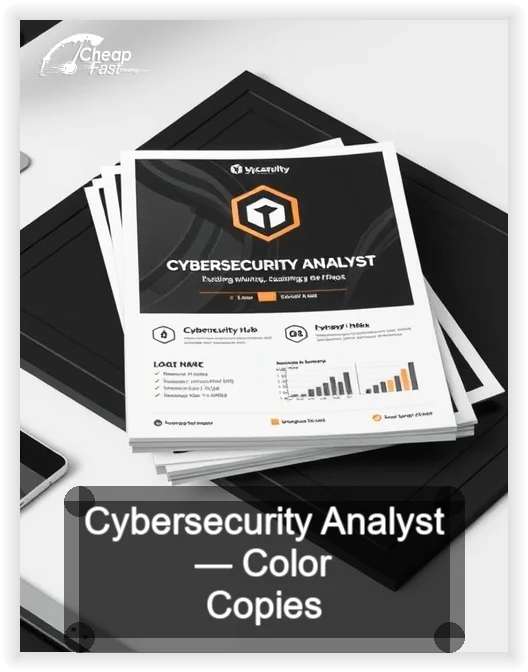 Cybersecurity Analyst business card design sample