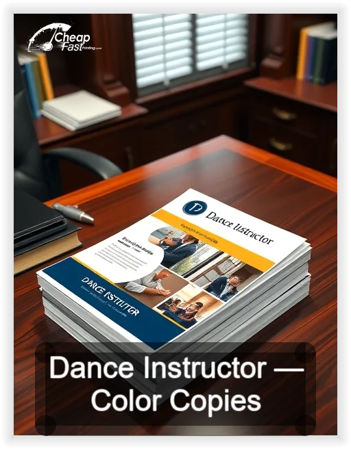 Dance Instructor business card design sample