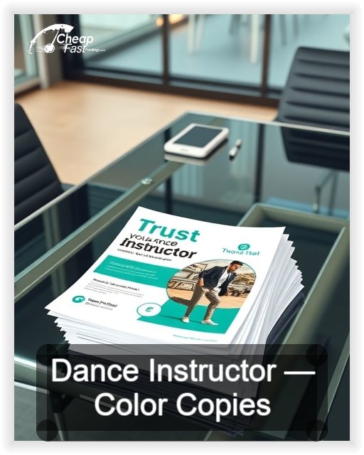 Dance Instructor business card design sample