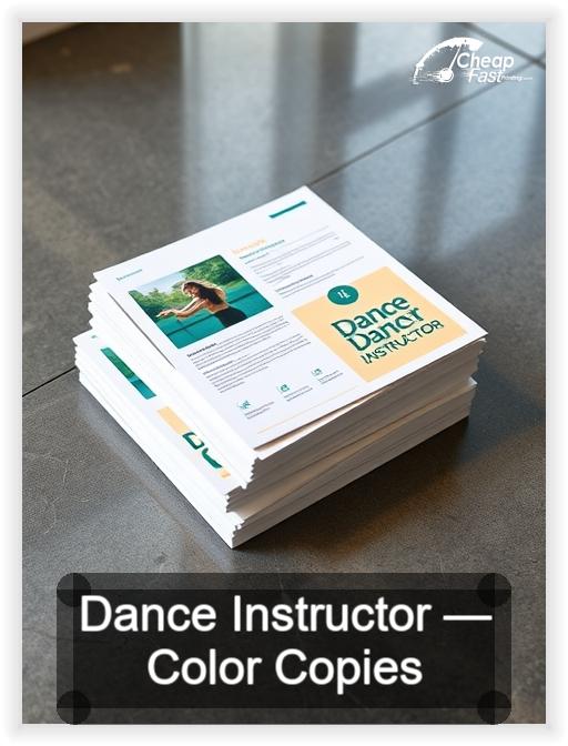 Dance Instructor business card design sample