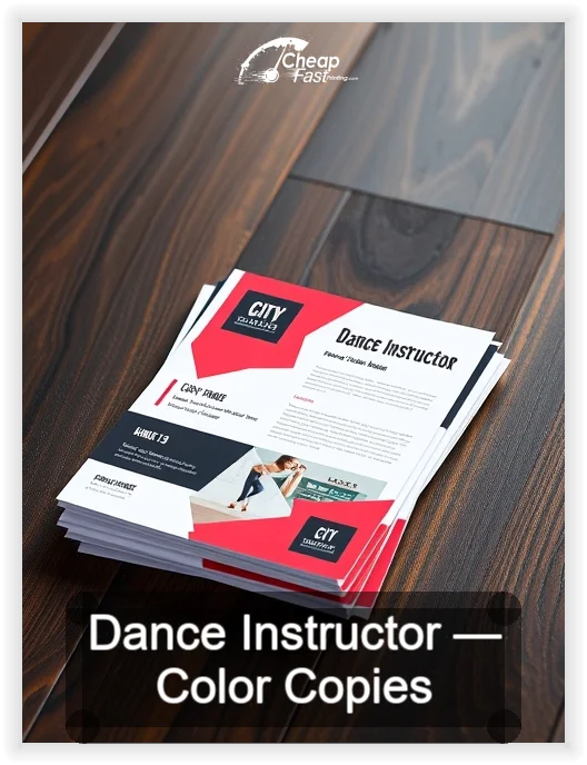 Dance Instructor business card design sample