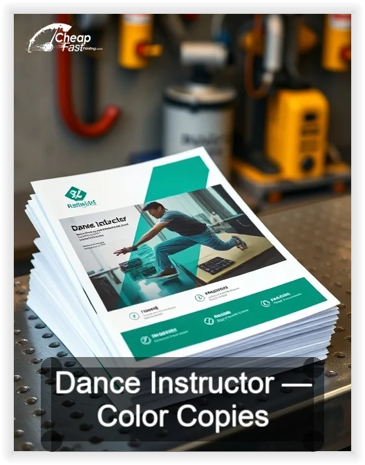 Dance Instructor business card design sample