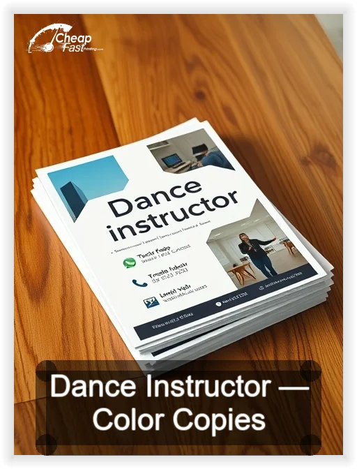 Dance Instructor business card design sample