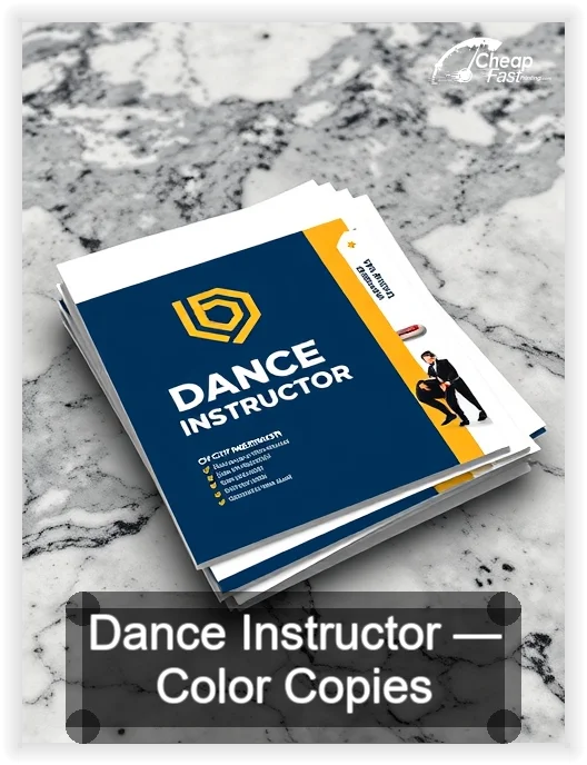 Dance Instructor business card design sample