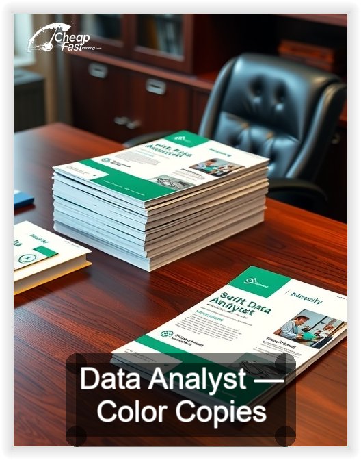 Data Analyst business card design sample