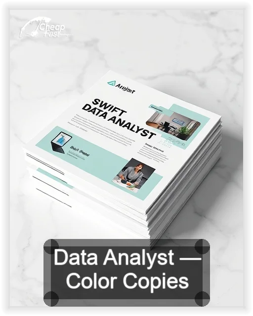 Data Analyst business card design sample