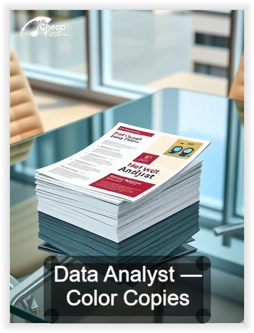 Data Analyst business card design sample