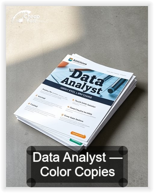 Data Analyst business card design sample