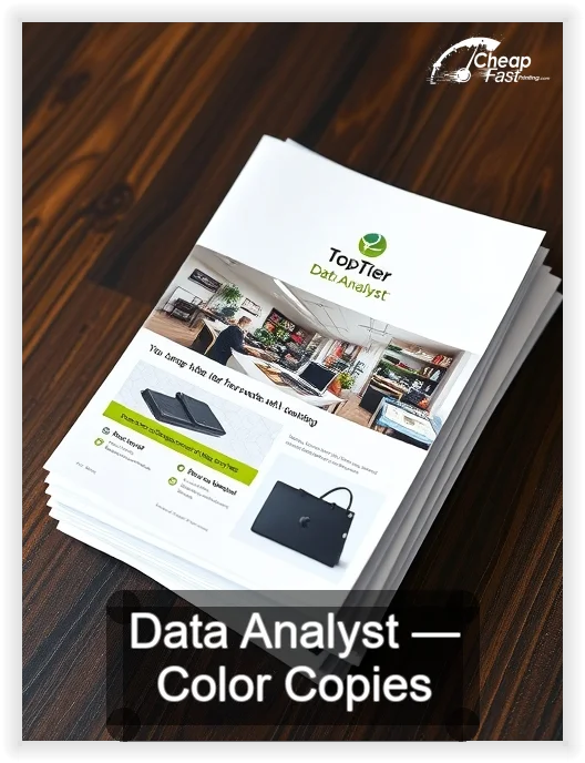 Data Analyst business card design sample