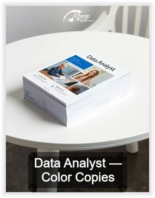 Data Analyst business card design sample