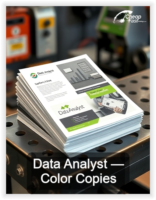 Data Analyst business card design sample
