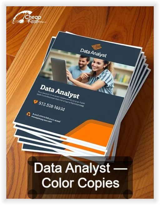 Data Analyst business card design sample