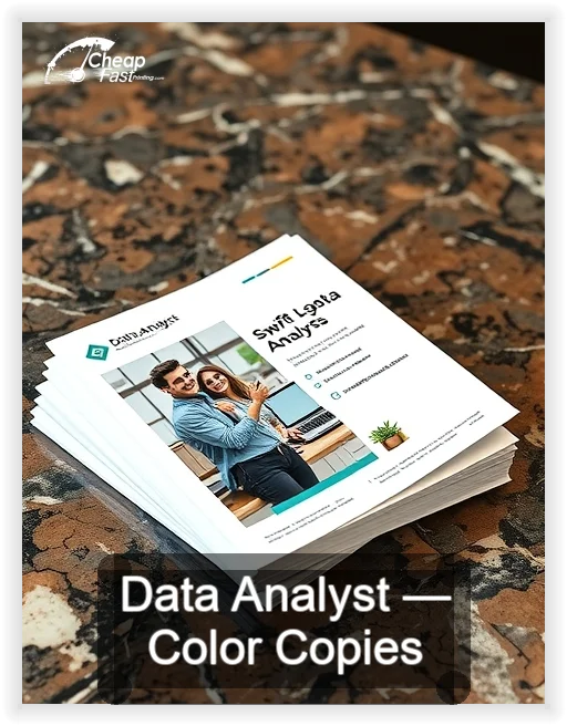 Data Analyst business card design sample