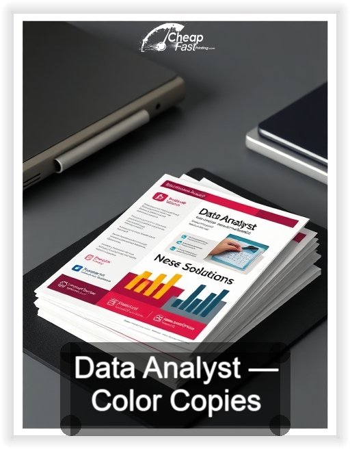 Data Analyst business card design sample