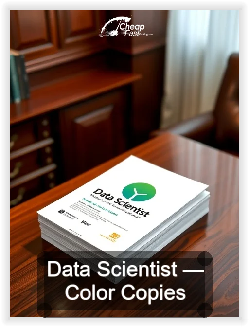 Data Scientist business card design sample
