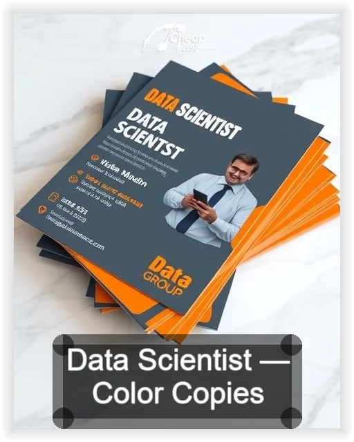 Data Scientist business card design sample