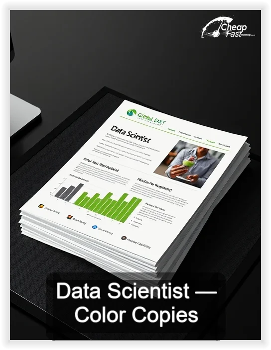 Data Scientist business card design sample