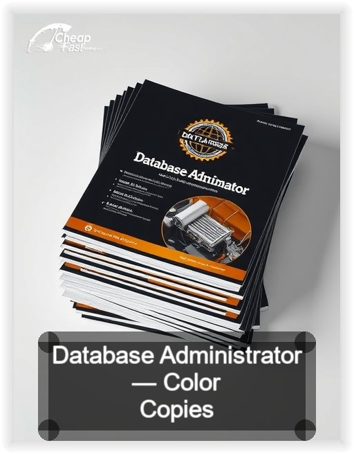 Database Administrator business card design sample
