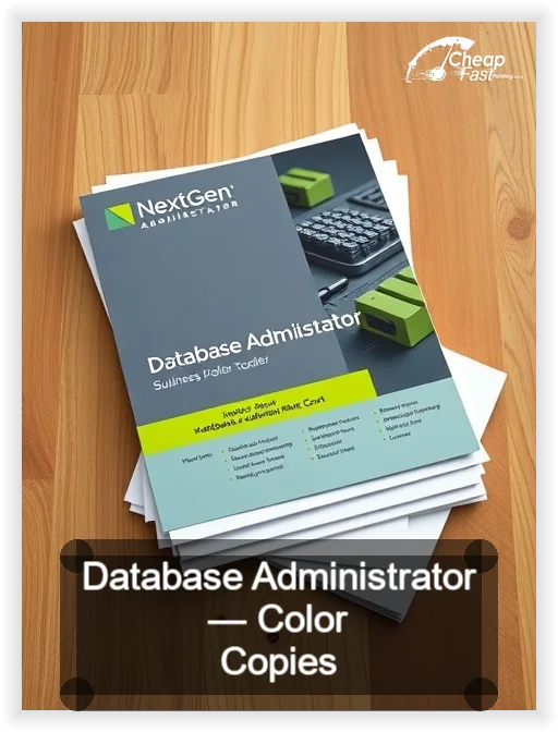 Database Administrator business card design sample