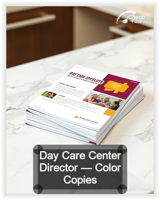 Day Care Center Director business card design sample