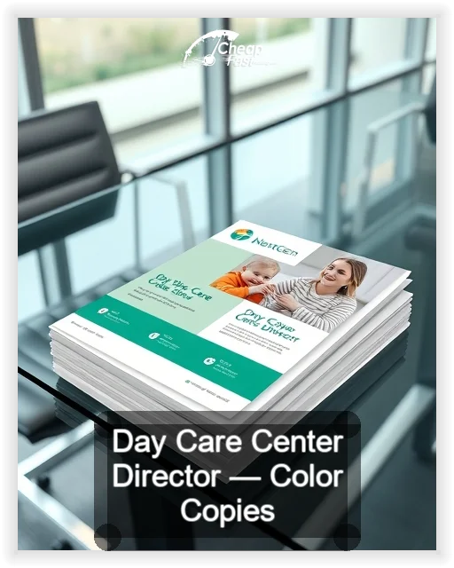 Day Care Center Director business card design sample
