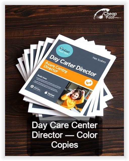 Day Care Center Director business card design sample