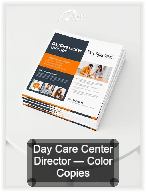 Day Care Center Director business card design sample