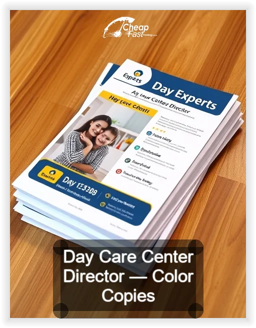 Day Care Center Director business card design sample