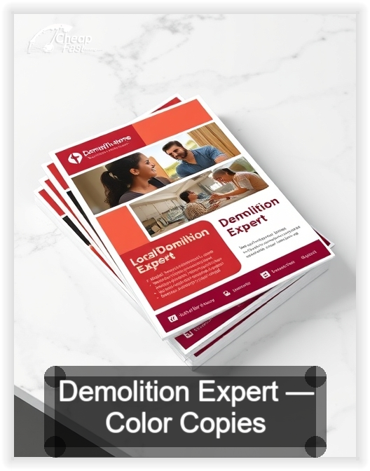 Demolition Expert business card design sample