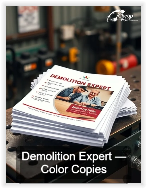 Demolition Expert business card design sample
