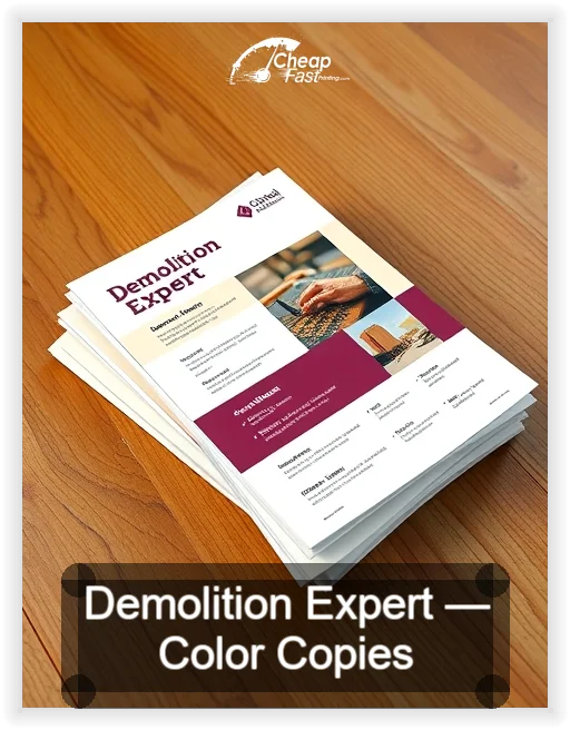Demolition Expert business card design sample
