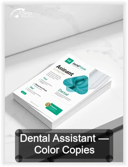Dental Assistant business card design sample