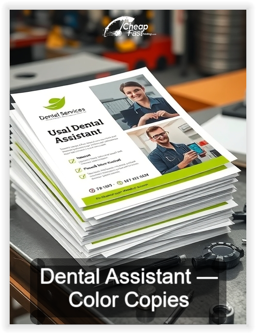 Dental Assistant business card design sample