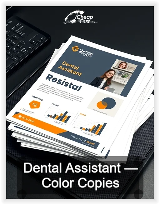 Dental Assistant business card design sample