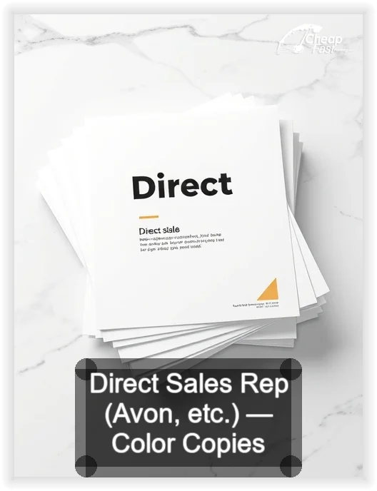 Direct Sales Rep Avon Etc business card design sample