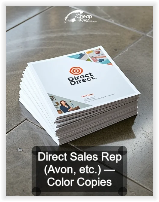 Direct Sales Rep Avon Etc business card design sample