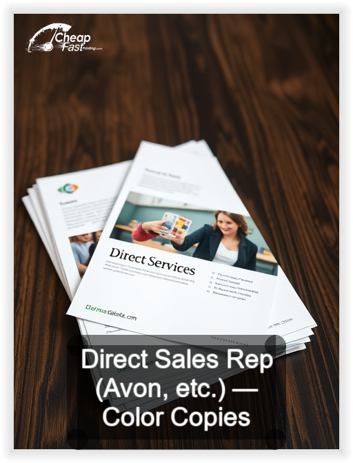 Direct Sales Rep Avon Etc business card design sample
