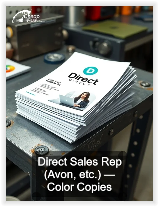 Direct Sales Rep Avon Etc business card design sample