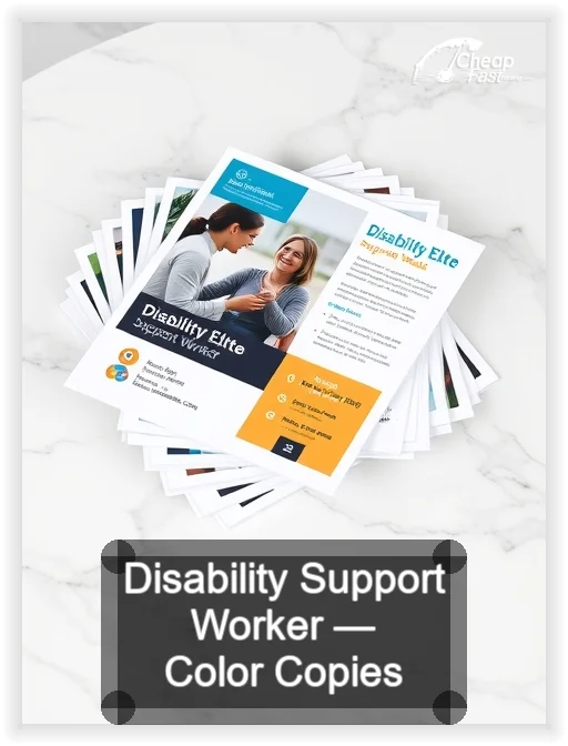 Disability Support Worker business card design sample
