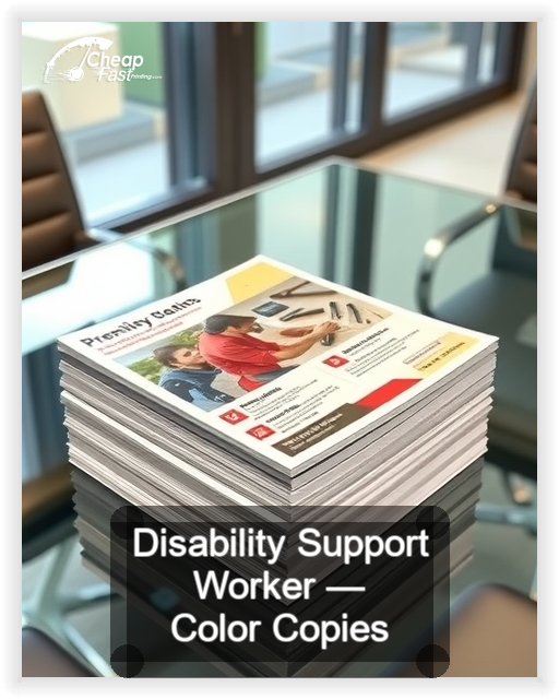 Disability Support Worker business card design sample