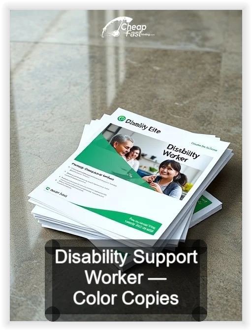 Disability Support Worker business card design sample